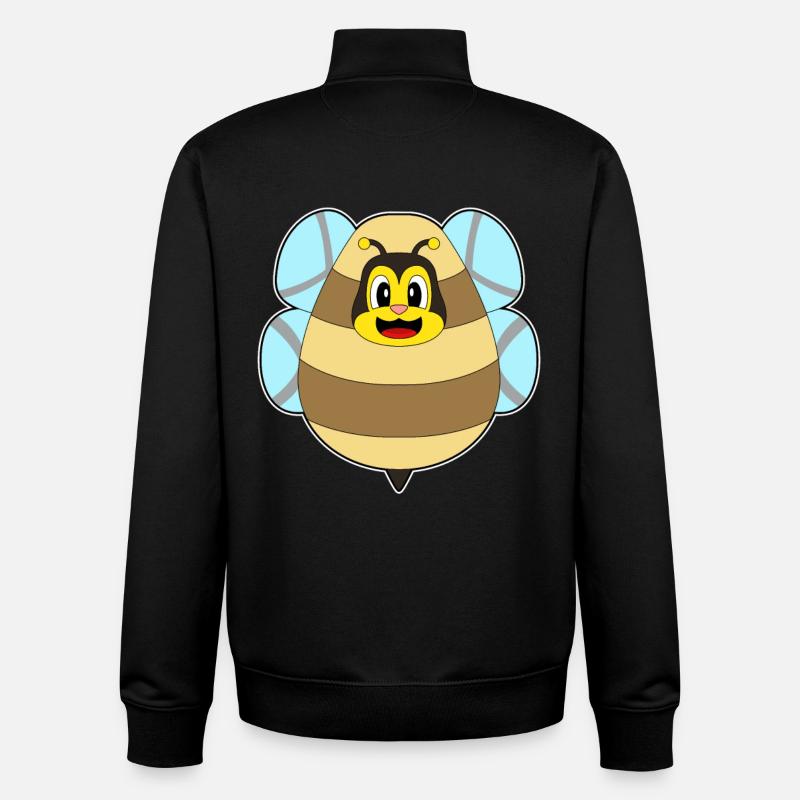 Oeuf de Pâques abeille - Sweat zippé unisexe en coton bio Stanley/Stella - noir