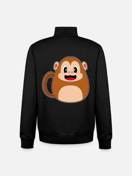 Oeuf de Pâques Monkey Easter - Sweat zippé unisexe en coton bio Stanley/Stella - noir