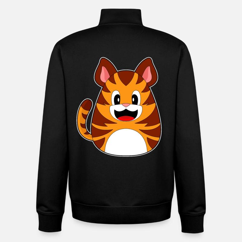 Tiger Ostern Osterei - Unisex Organic Zip Sweatshirt von Stanley/Stella - Schwarz