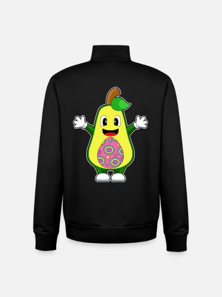 Avocado Easter Easter Egg - Unisex Organic Zip Sweatshirt by Stanley/Stella - black