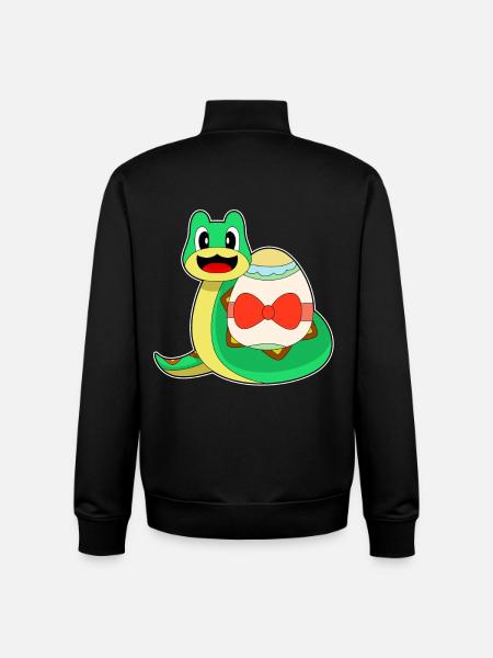 Snake Easter Easter Egg - Unisex Organic Zip Sweatshirt by Stanley/Stella - black