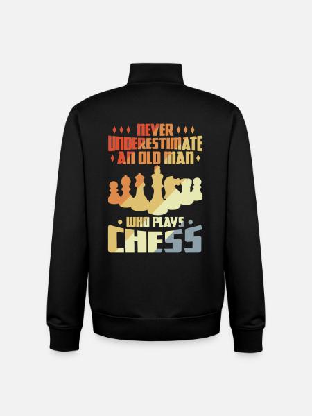 Chess Grandpa - Unisex Organic Zip Sweatshirt by Stanley/Stella - black