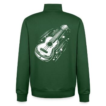 Ukulele - Unisex Organic Zip Sweatshirt von Stanley/Stella - Flaschengrün - Hinten - AI Model Male 185 dark (185cm)