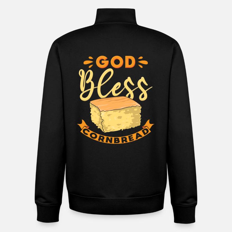 Cornbread Lover - Unisex Organic Zip Sweatshirt by Stanley/Stella - black
