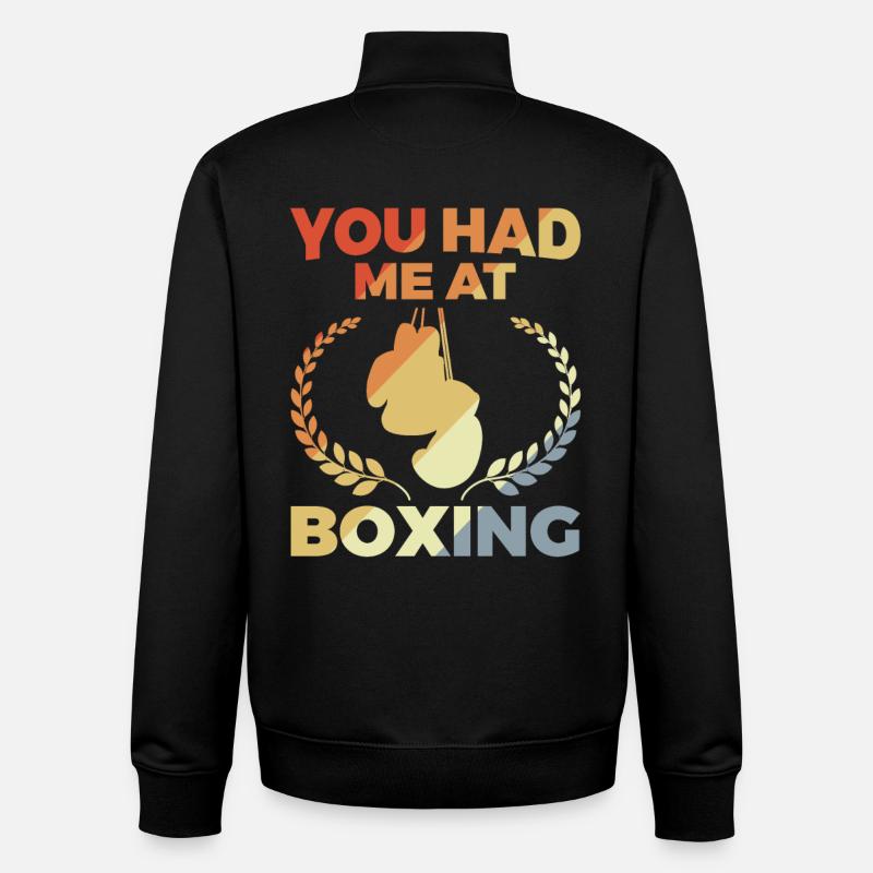 You Had Me At Boxing - Unisex Organic Zip Sweatshirt von Stanley/Stella - Schwarz