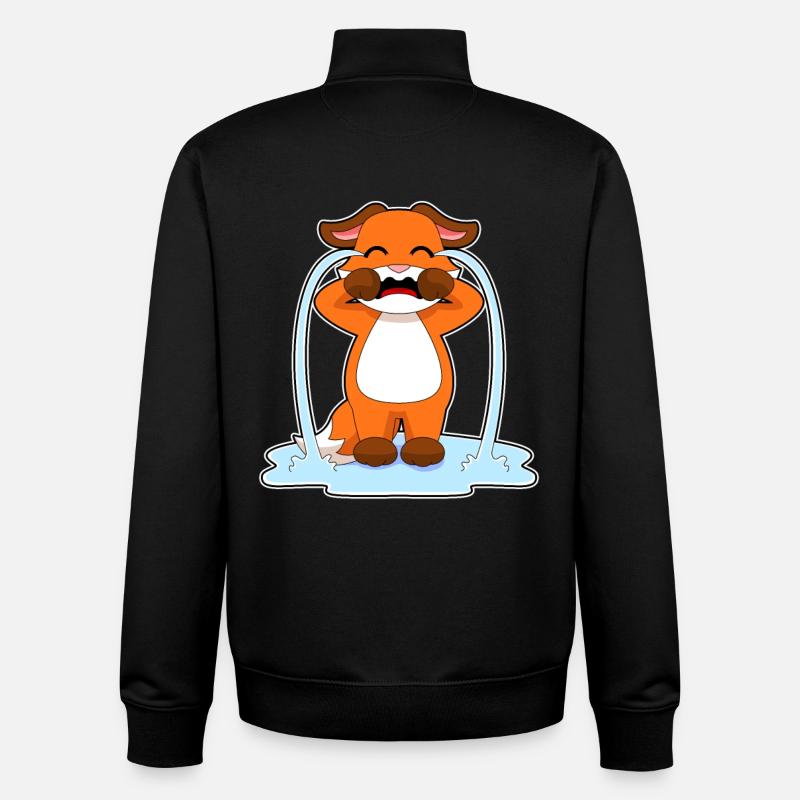 Fuchs weint - Unisex Organic Zip Sweatshirt von Stanley/Stella - Schwarz