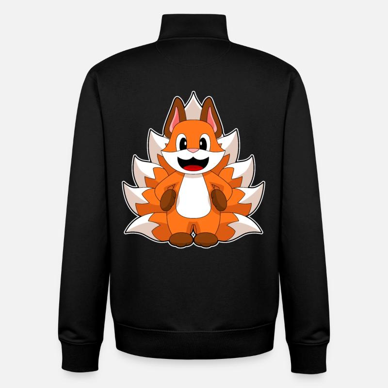 Lustiger Fuchs - Unisex Organic Zip Sweatshirt von Stanley/Stella - Schwarz