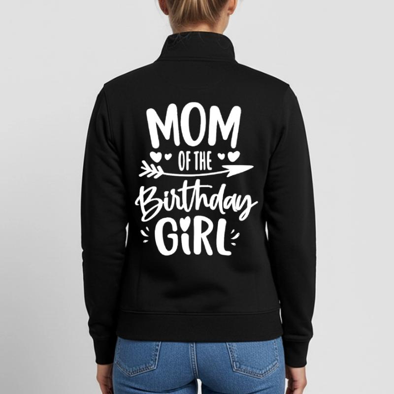 Mutter des Geburtstagsmädchens Mutter Geburtstagsgeschenk Unisex Organic Zip Sweatshirt von Stanley/Stella