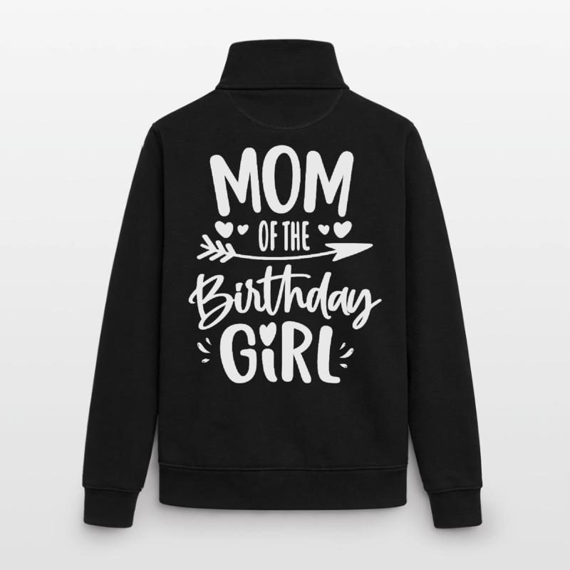 Mutter des Geburtstagsmädchens Mutter Geburtstagsgeschenk Unisex Organic Zip Sweatshirt von Stanley/Stella