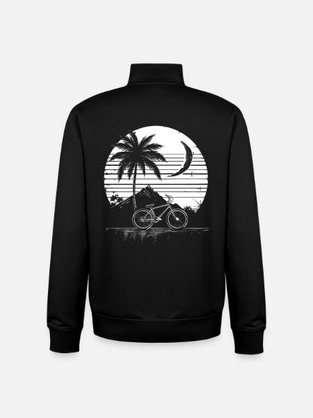 Dessin VTT - Sweat zippé unisexe en coton bio Stanley/Stella - noir