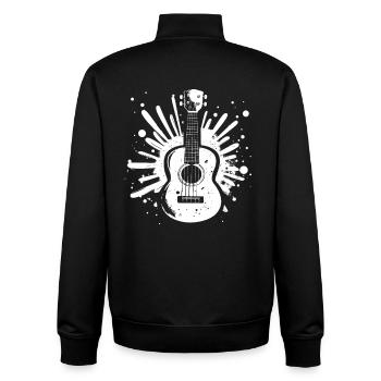 Ukulele Streetart - Unisex Organic Zip Sweatshirt von Stanley/Stella - Schwarz - Hinten - AI Model Male 185 light (185cm)