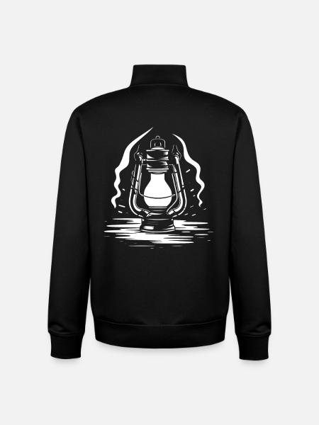 Lantern Sketch - Unisex Organic Zip Sweatshirt by Stanley/Stella - black