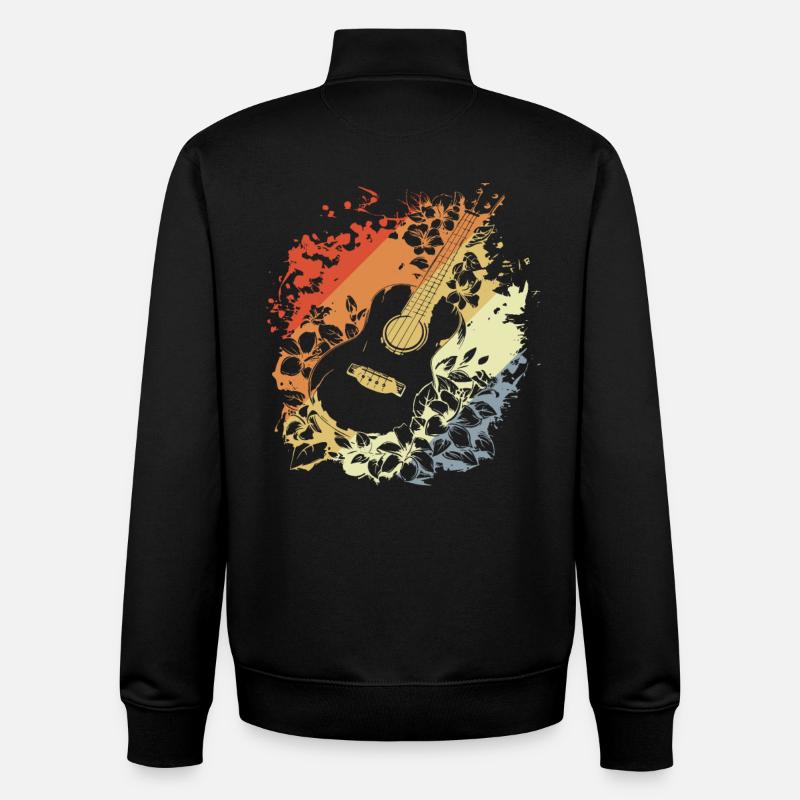 Ukulele Comic Look - Unisex Organic Zip Sweatshirt von Stanley/Stella - Schwarz