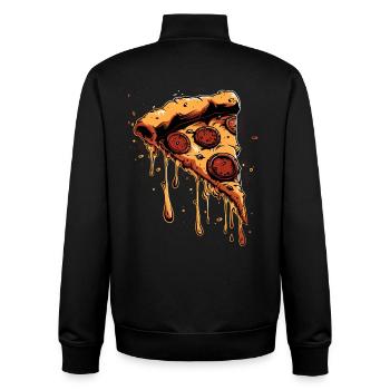 Pizza Slice Graphic - Unisex Organic Zip Sweatshirt by Stanley/Stella - black - Back - AI Model Male 185 light (185cm)