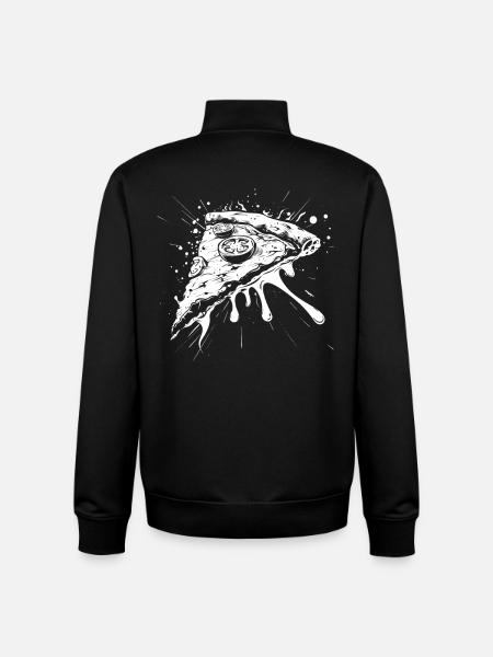 Pizza Piece Drawing - Unisex Organic Zip Sweatshirt by Stanley/Stella - black