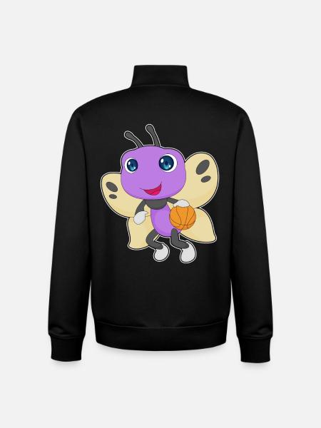 papillon basketteur basketteur basket-ball - Sweat zippé unisexe en coton bio Stanley/Stella - noir