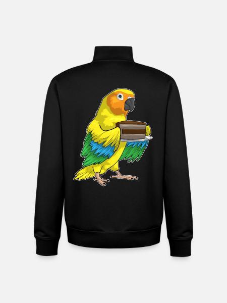 Parrot Cake - Unisex Organic Zip Sweatshirt by Stanley/Stella - black
