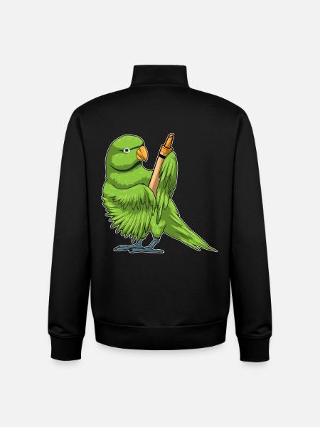 Parrot Student Crayon School - Unisex Organic Zip Sweatshirt by Stanley/Stella - black