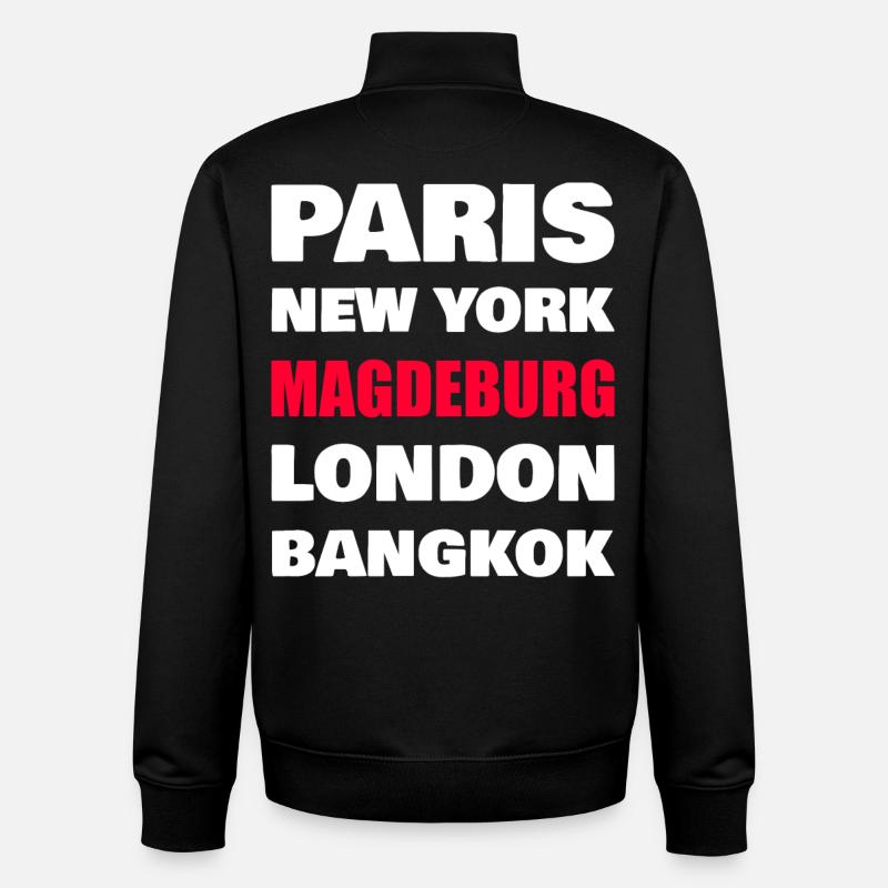 Magdeburg Stadt  - Unisex Organic Zip Sweatshirt von Stanley/Stella - Schwarz