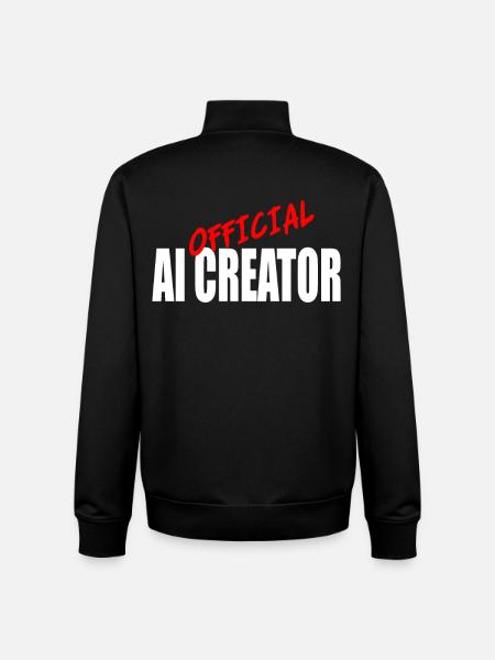 Official AI Creator Graphic Design - Unisex Organic Zip Sweatshirt by Stanley/Stella - black