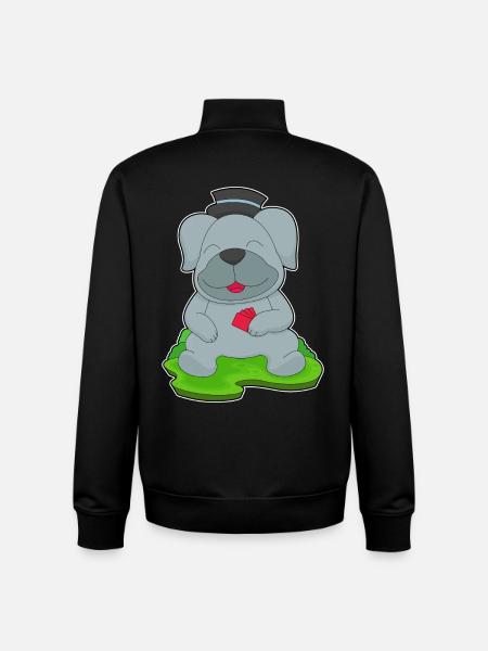 Hund Poker Pokerkarten - Unisex Organic Zip Sweatshirt von Stanley/Stella - Schwarz