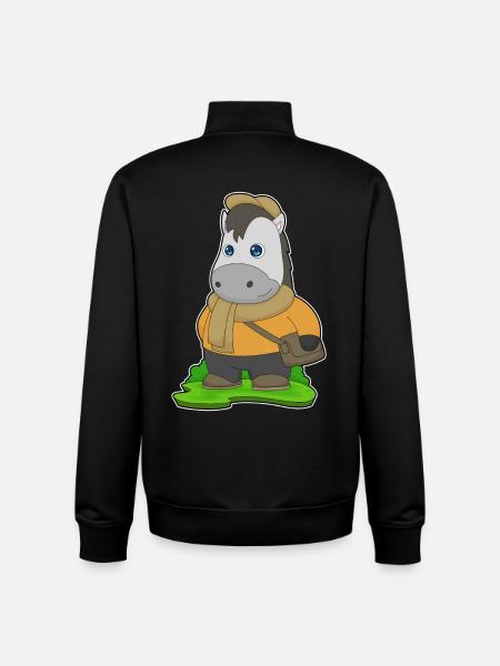 Horse Handbag - Unisex Organic Zip Sweatshirt by Stanley/Stella - black