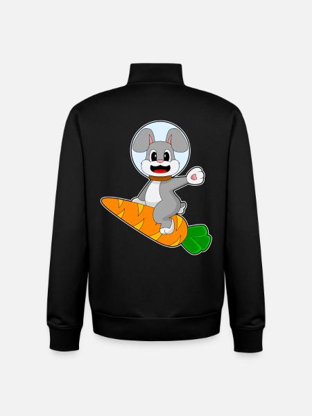 Rabbit Carrot - Unisex Organic Zip Sweatshirt by Stanley/Stella - black