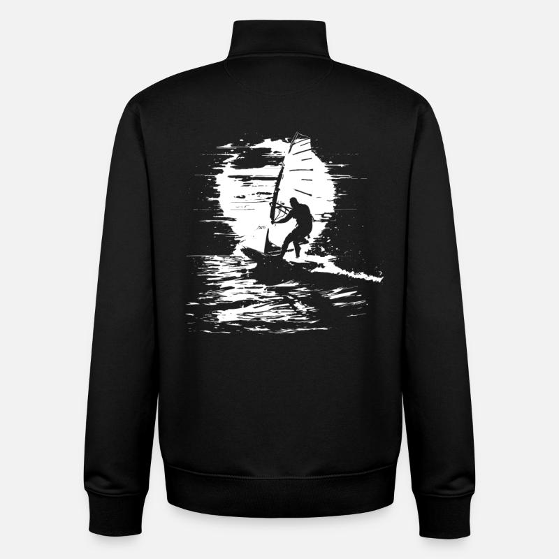 Windsurfer - Unisex Organic Zip Sweatshirt von Stanley/Stella - Schwarz