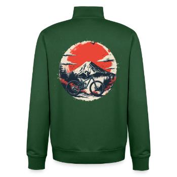 Mountainbiker - Unisex Organic Zip Sweatshirt von Stanley/Stella - Flaschengrün - Hinten - AI Model Male 185 dark (185cm)