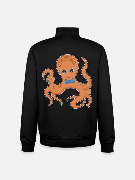 Krake Fliege - Unisex Organic Zip Sweatshirt von Stanley/Stella - Schwarz
