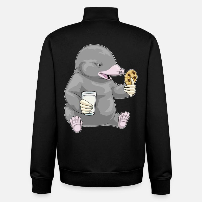 Mole Milk Cookie - Unisex Organic Zip Sweatshirt by Stanley/Stella - black