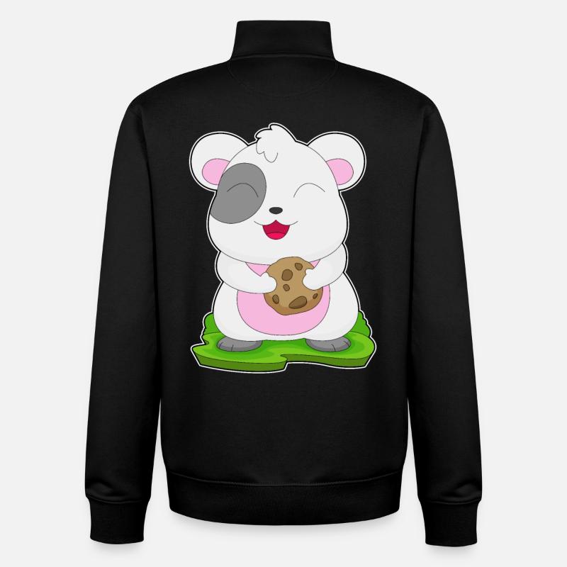 Hamster Cookie - Unisex Organic Zip Sweatshirt von Stanley/Stella - Schwarz