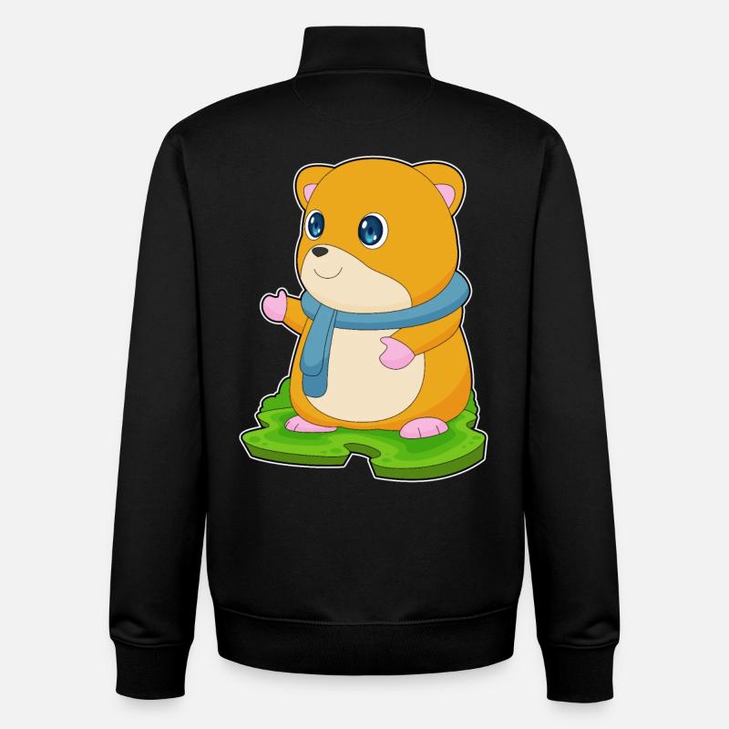 Écharpe Hamster - Sweat zippé unisexe en coton bio Stanley/Stella - noir