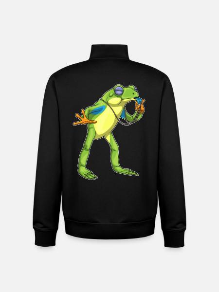Frog Referee Whistle - Unisex Organic Zip Sweatshirt by Stanley/Stella - black