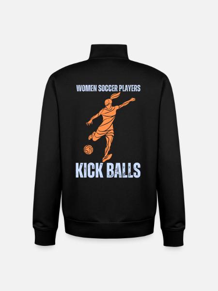 Fußballerinnen kicken Bälle - Unisex Organic Zip Sweatshirt von Stanley/Stella - Schwarz