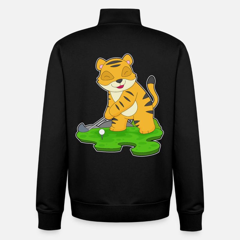 Tiger Golf Golfschläger - Unisex Organic Zip Sweatshirt von Stanley/Stella - Schwarz