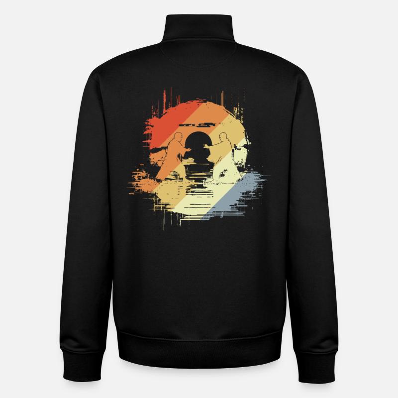 Karate Grafik - Unisex Organic Zip Sweatshirt von Stanley/Stella - Schwarz