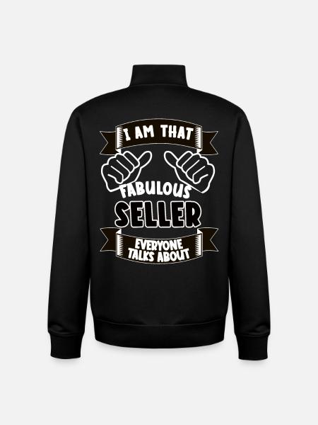 Seller Funny Saying Gift Idea - Unisex Organic Zip Sweatshirt by Stanley/Stella - black