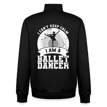 Ich bin eine Balletttänzerin - Unisex Organic Zip Sweatshirt von Stanley/Stella - Schwarz - Hinten - AI Model Male 185 light (185cm)