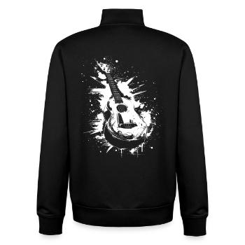 Ukulele Graffiti - Unisex Organic Zip Sweatshirt von Stanley/Stella - Schwarz - Hinten - AI Model Male 185 light (185cm)