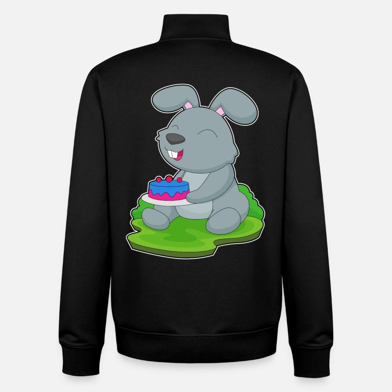 Bunny Cake - Unisex Organic Zip Sweatshirt by Stanley/Stella - black