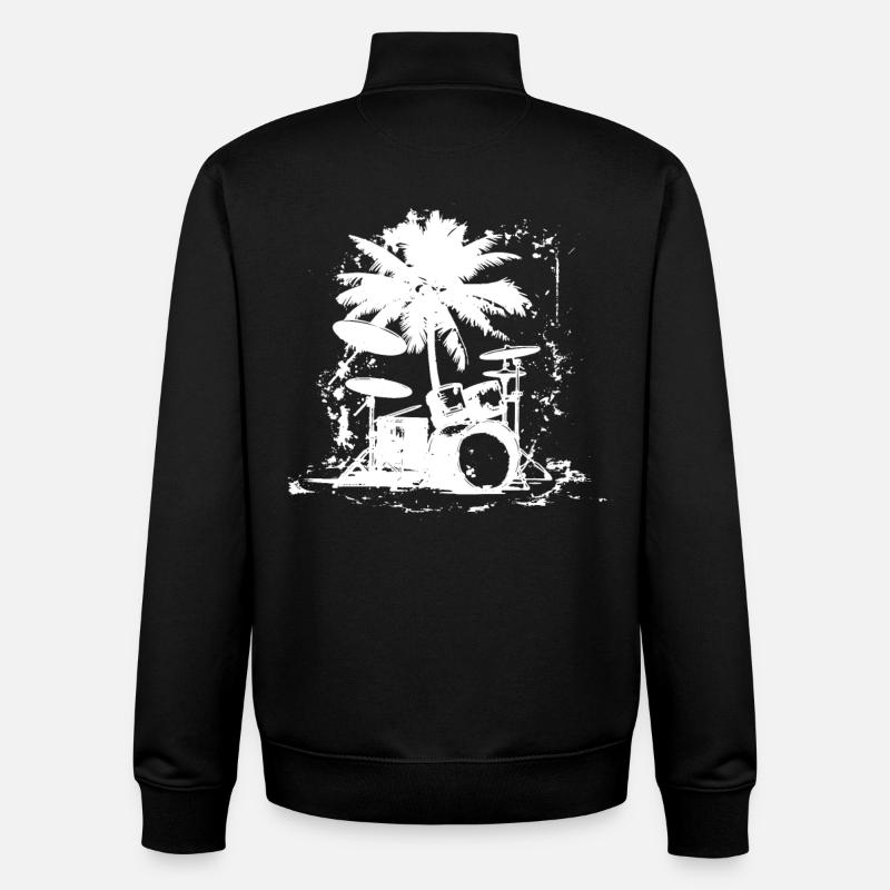 Schlagzeug - Unisex Organic Zip Sweatshirt von Stanley/Stella - Schwarz