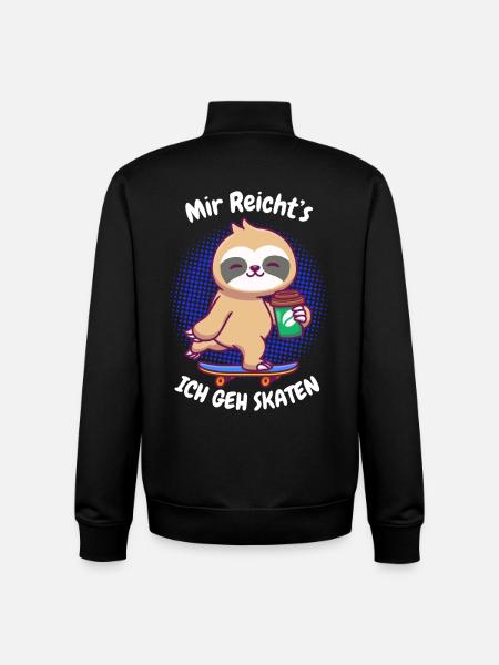 Kaffee Sloth Skateboard - Unisex Organic Zip Sweatshirt von Stanley/Stella - Schwarz