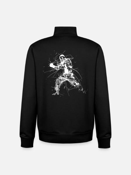 Kickboxing Drawing - Unisex Organic Zip Sweatshirt by Stanley/Stella - black