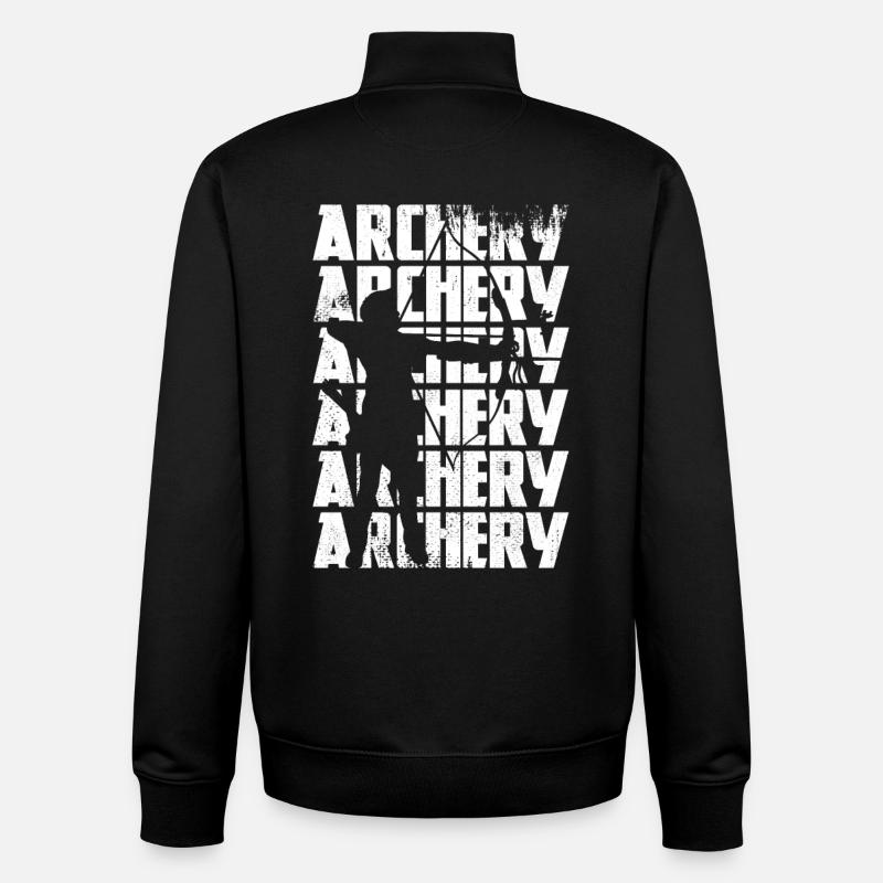 Archerie - Sweat zippé unisexe en coton bio Stanley/Stella - noir