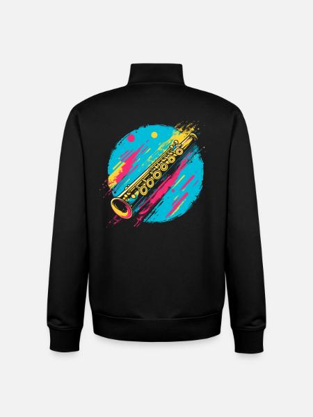 Flöte - Unisex Organic Zip Sweatshirt von Stanley/Stella - Schwarz