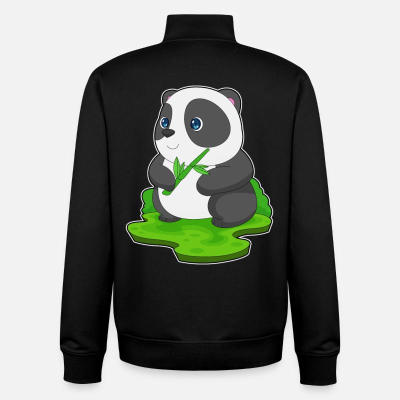 Panda Bamboo - Unisex Organic Zip Sweatshirt by Stanley/Stella - black
