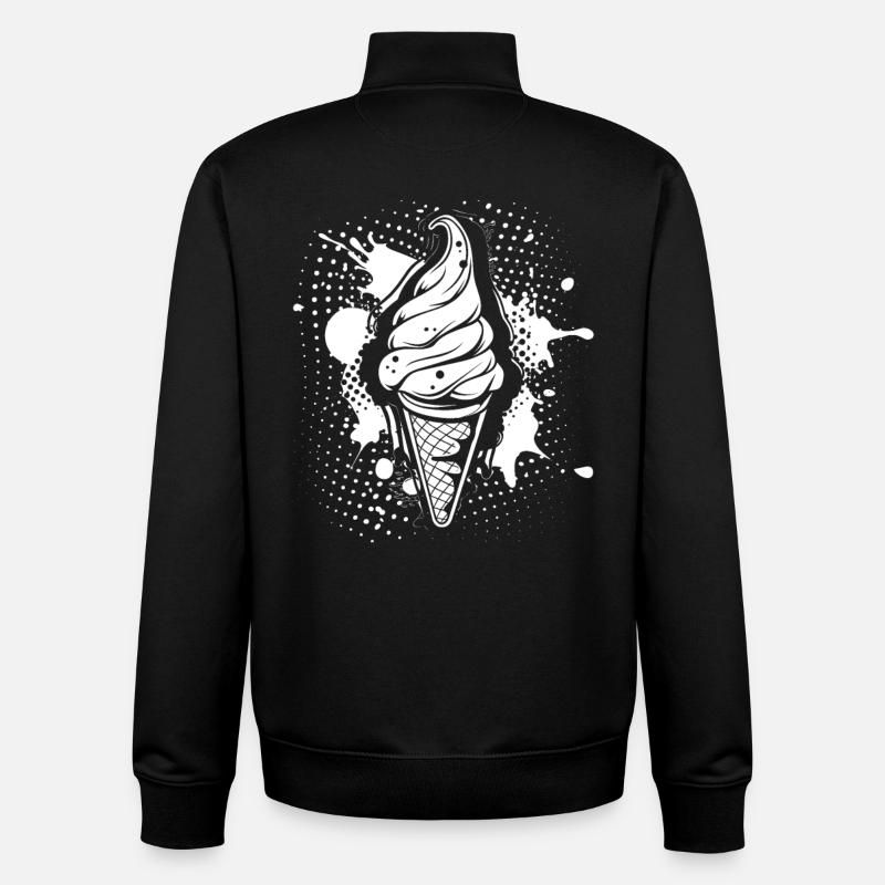 Soft ice cream - Unisex Organic Zip Sweatshirt by Stanley/Stella - black