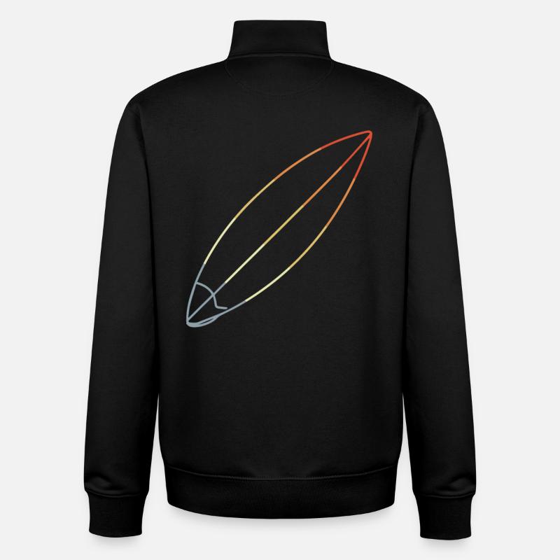 Surfbrett - Unisex Organic Zip Sweatshirt von Stanley/Stella - Schwarz