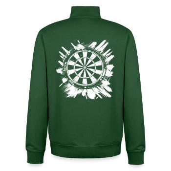 Dartscheibe - Unisex Organic Zip Sweatshirt von Stanley/Stella - Flaschengrün - Hinten - AI Model Male 185 dark (185cm)